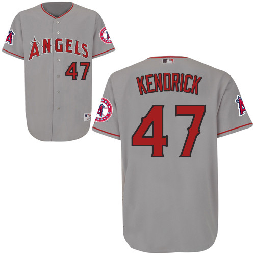 Howie Kendrick #47 mlb Jersey-Los Angeles Angels of Anaheim Women's Authentic Road Gray Cool Base Baseball Jersey